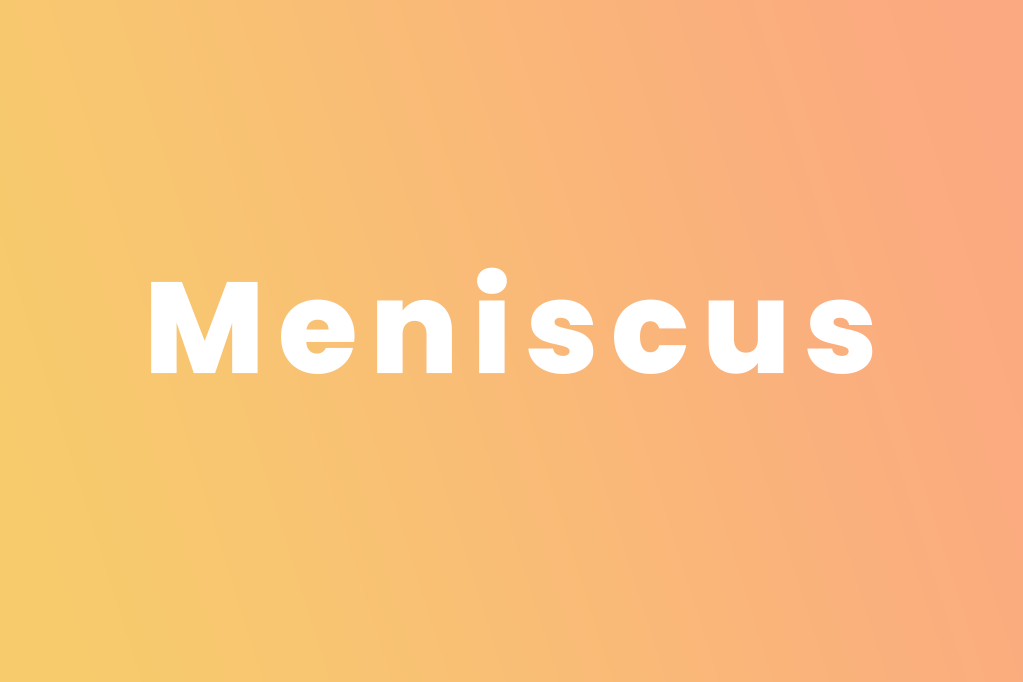Meniscus cover